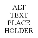 A white square that only says "alt text placeholder" on it.