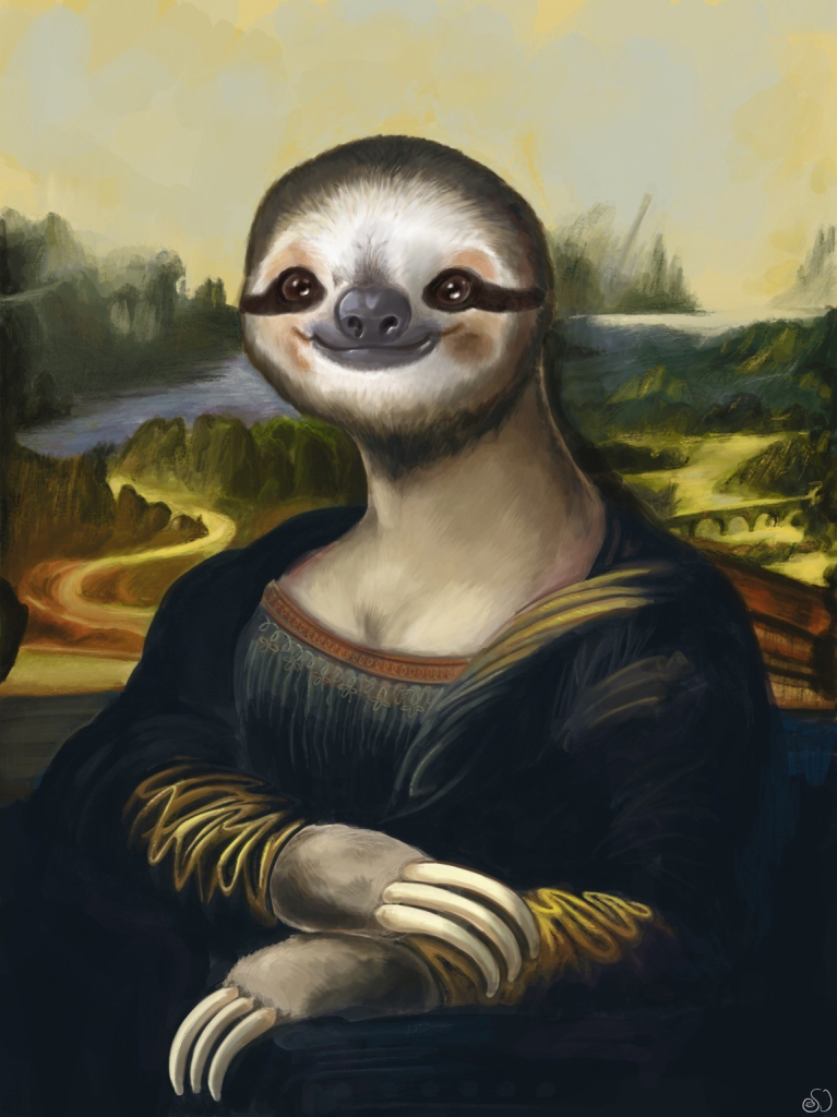Sloth version of Mona Lisa by Leonardo da Vinci