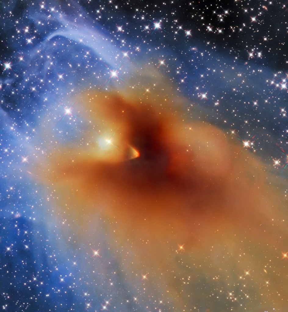 Interstellar cloud CB 130-3, imaged by the Hubble Space Telescope.