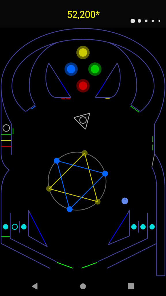 A screenshot of vector pinball. Looks great. Unfortunately the awesome sound is not captured in the image.