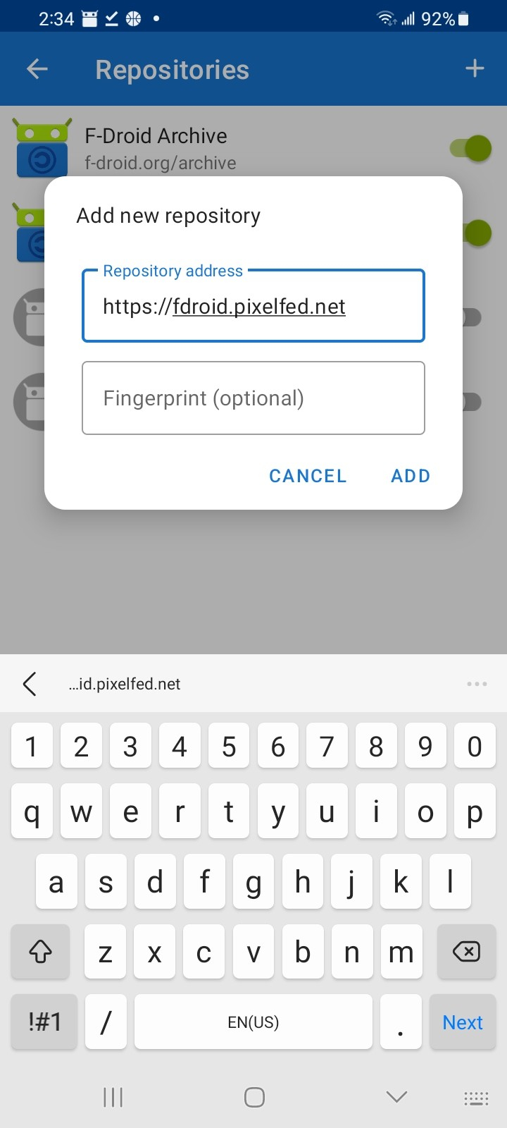Adding the Pixelfed repo to F-Droid