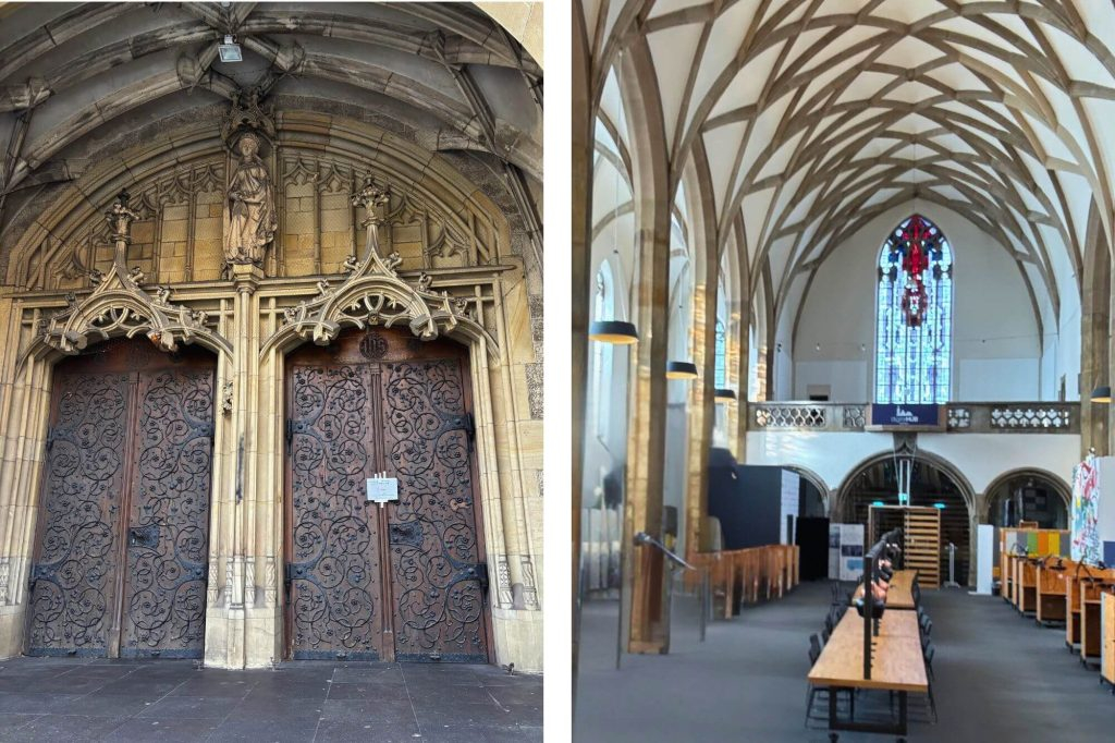 Blick entlang des Mittelschiffs der Digi Church