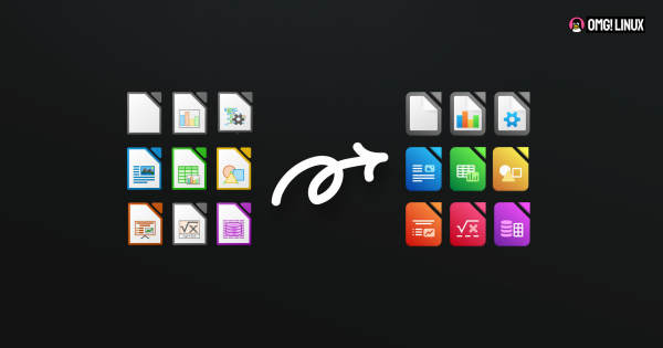 comparison of old and new libreoffice app icons