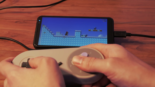 Playing SuperTux with a game controller on a Librem5