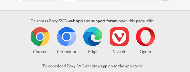 A screenshot of the apps' website, saying that you need to open this in chrome/chromium/edge/vivaldi/opera to work