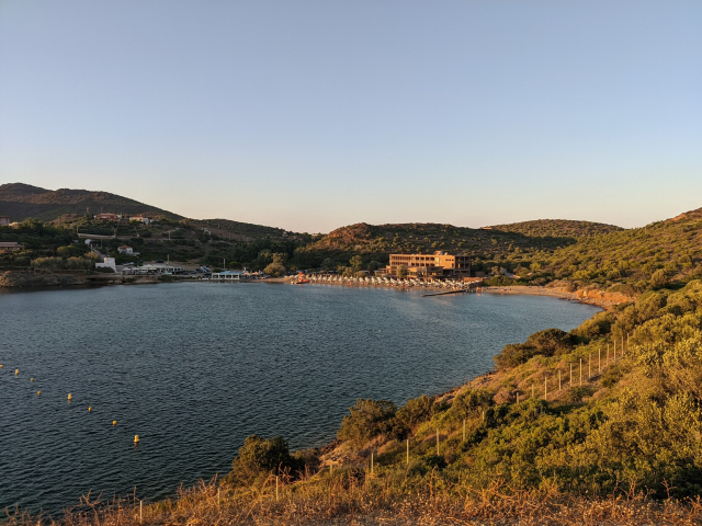 A bay in a sunset