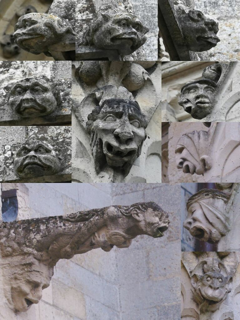 A compilation of grotesque faces 