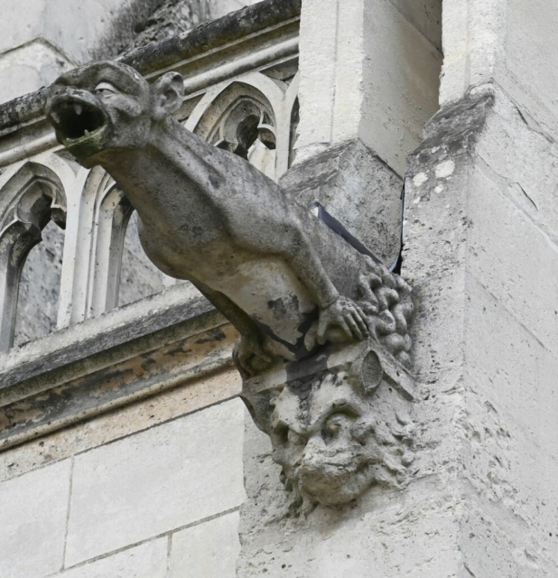 a bored looking gargoyle