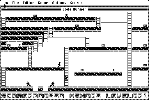 demo screenshot from "Lode Runner"