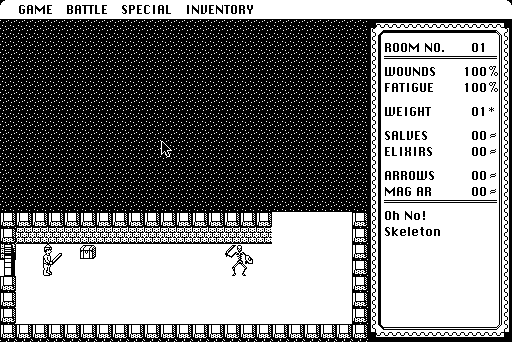 gameplay screenshot from "Temple of Apshai Trilogy"