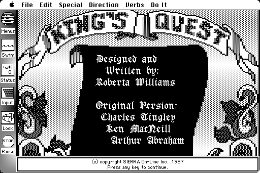 title screenshot from "King's Quest"