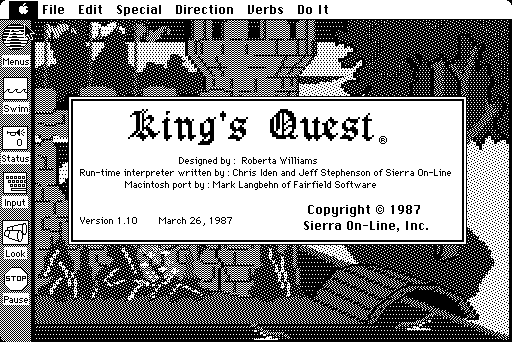 about box screenshot from "King's Quest"