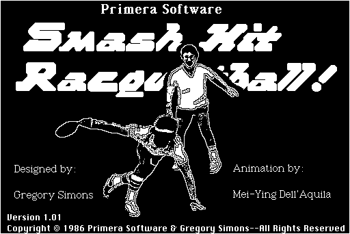 title screenshot from "Smash Hit Racquetball"