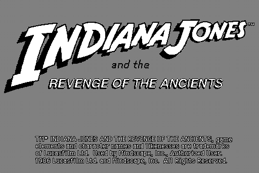 title screenshot from "Indiana Jones and the Revenge of the Ancients"