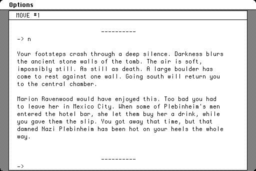 gameplay screenshot from "Indiana Jones and the Revenge of the Ancients"