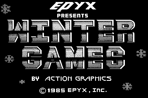 title screenshot from "Winter Games"
