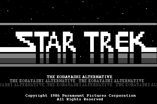 title screenshot from "Star Trek: The Kobayashi Alternative"
