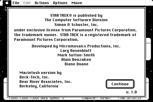 about box screenshot from "Star Trek: The Kobayashi Alternative"