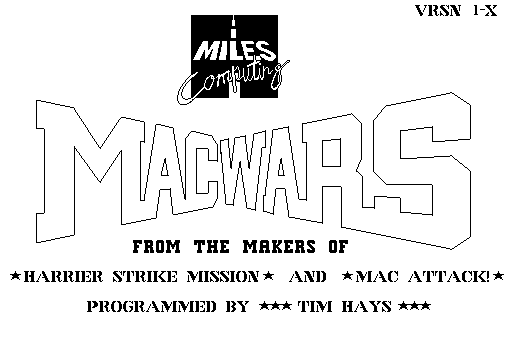 title screenshot from "MacWars"