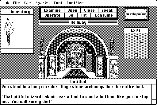 gameplay screenshot from "Shadowgate"