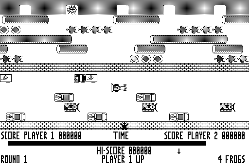 gameplay screenshot from "Frogger"