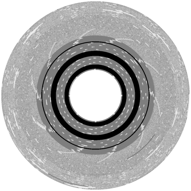 flux visualization of "Frogger" disk