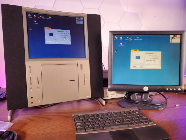 Twentieth anniversary Macintosh running BeOS