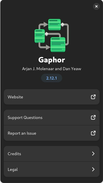 Gaphor About Dialog screenshot