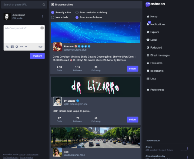 What profiles directory looks like.