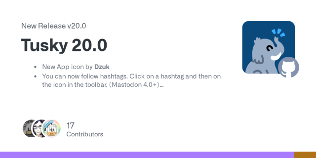Release Tusky 20.0 ยท tuskyapp/Tusky