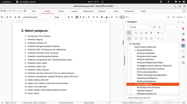 LibreOffice Writer.