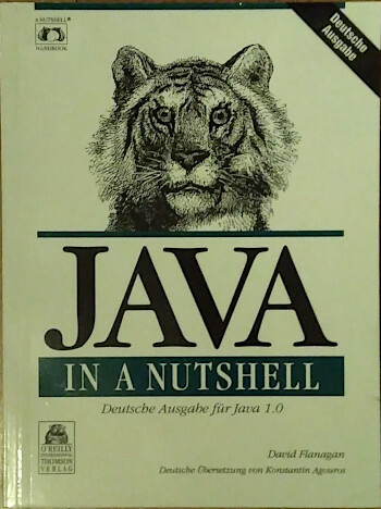 Foto des Buchdeckels von O'Reilly's "Java in a Nutshell" für Java 1.0