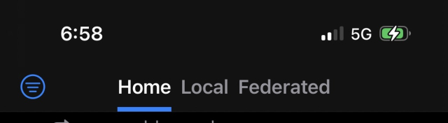 The Tusker navigation bar with a new segmented control design that shows the labels of of the options and a blue bar below the selected one