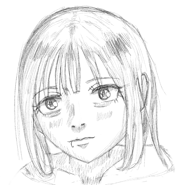 Portrait girl with percing