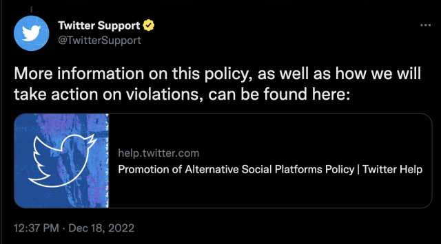 More information on this policy, as well as how we will take action on violations, can be found here: