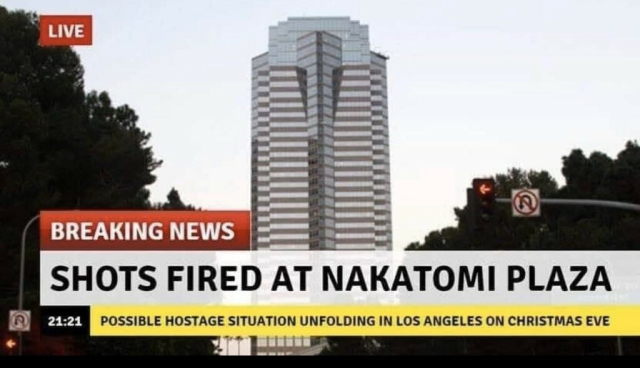 BREAKING: Shots fired at Nakatomi Plaza in Los Angeles; possible hostage situation