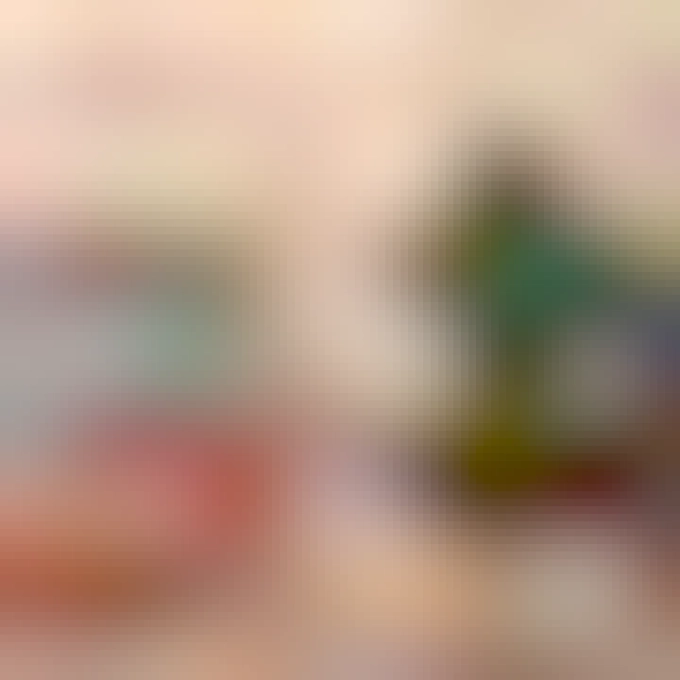 raccoon eating some choco pies on a bed with empty wrappers and an open choco pie box on the bed beside them