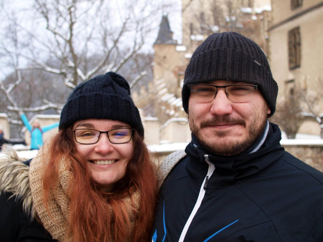 Me and my girlfriend at Karlštejn castle