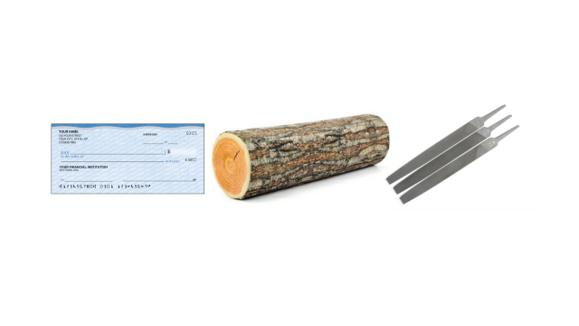 An image with a check, a log, and some files meant to mean "check log files".