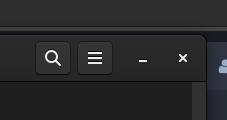 The window buttons using the default GNOME icon theme