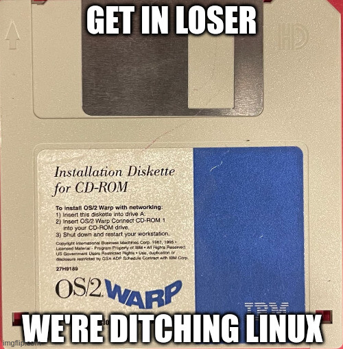 Picture of an OS/2 floppy disk. 