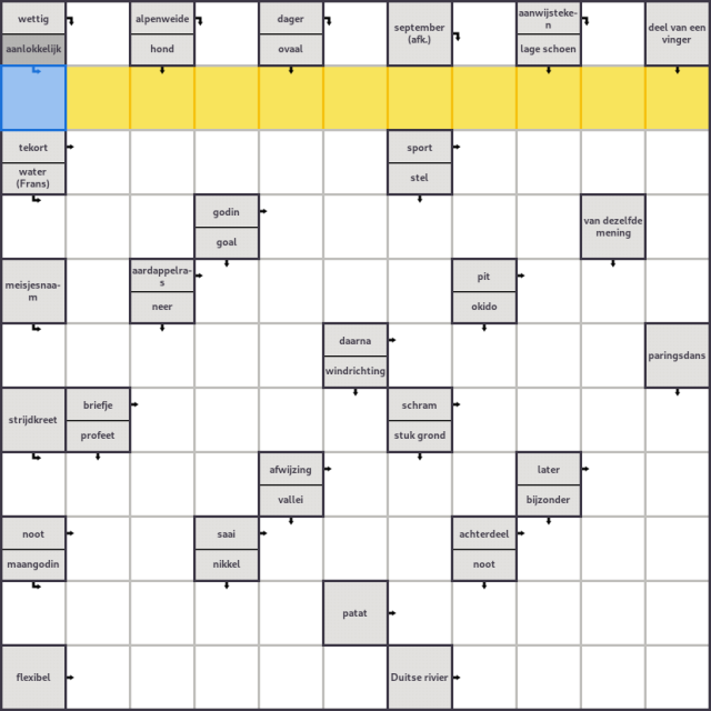 Screenshot of Crosswords