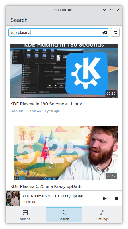 PlasmaTube let's you watch YouTube video directly on your desktop and phone without having to open web browser.
