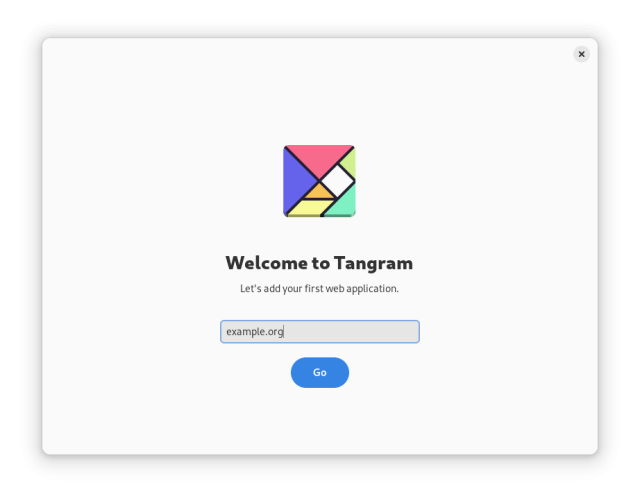 A screenshot of Tangram new onboarding screen