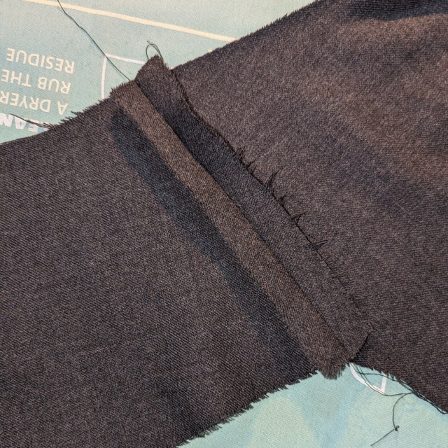 The final seam, ironed open, is perfectly flat.