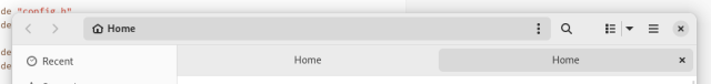 Screenshot of Nautilus tabs