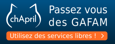Bannière : Passez-vous des GAFAM. Utilisez des services libres.