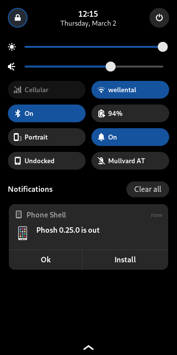 Screenshot of Phosh