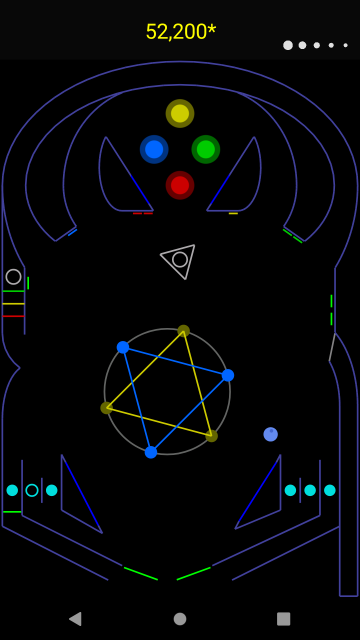 A screenshot of vector pinball. Looks great. Unfortunately the awesome sound is not captured in the image.
