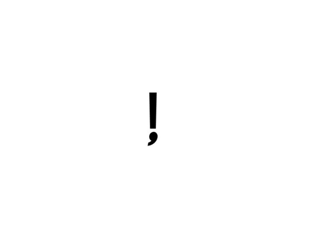 An exclamation comma punctuation mark. It's an ordinary exclamation mark, but instead of a full stop at the bottom, it's a comma. 